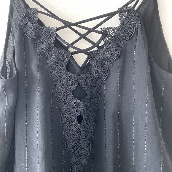 Astr The Label Lace Up Camisole in Black - Picture 6 of 9